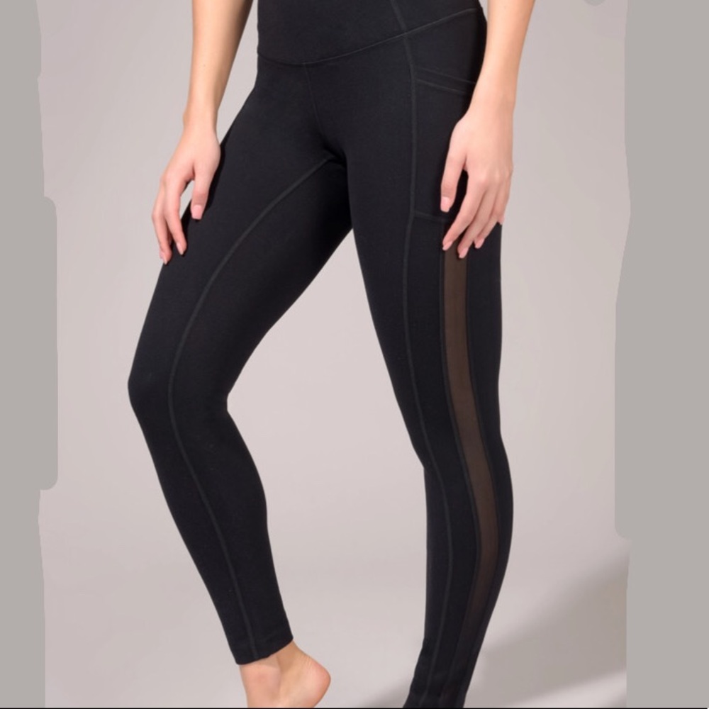 90 Degree by Reflex Shiny Black Leggings